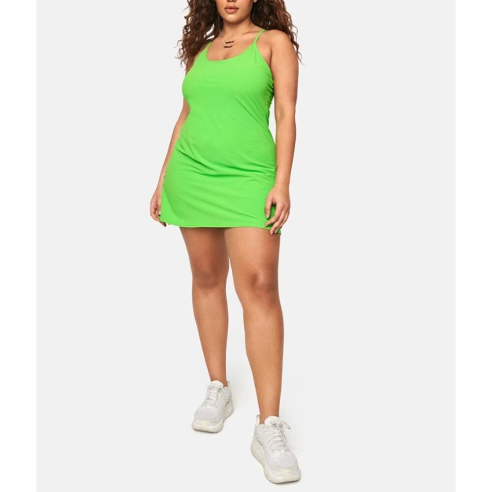 Outdoor Voices Powerpuff Girls Exercise Dress Lime Green Buttercup MEDIUM